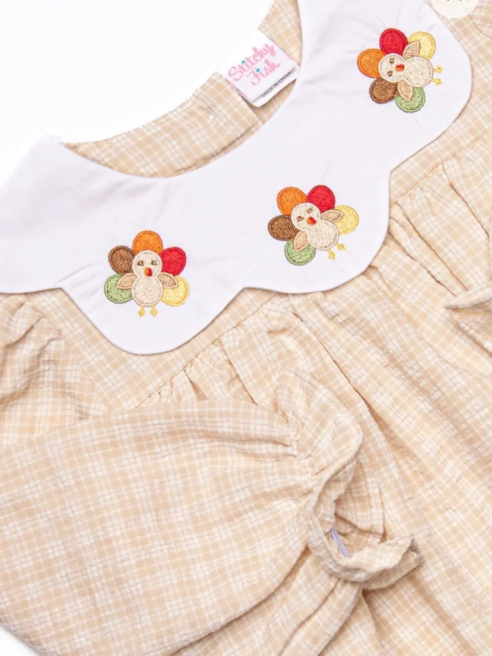 NWT Stitchy Fish 9mo Thanksgiving Bubble
